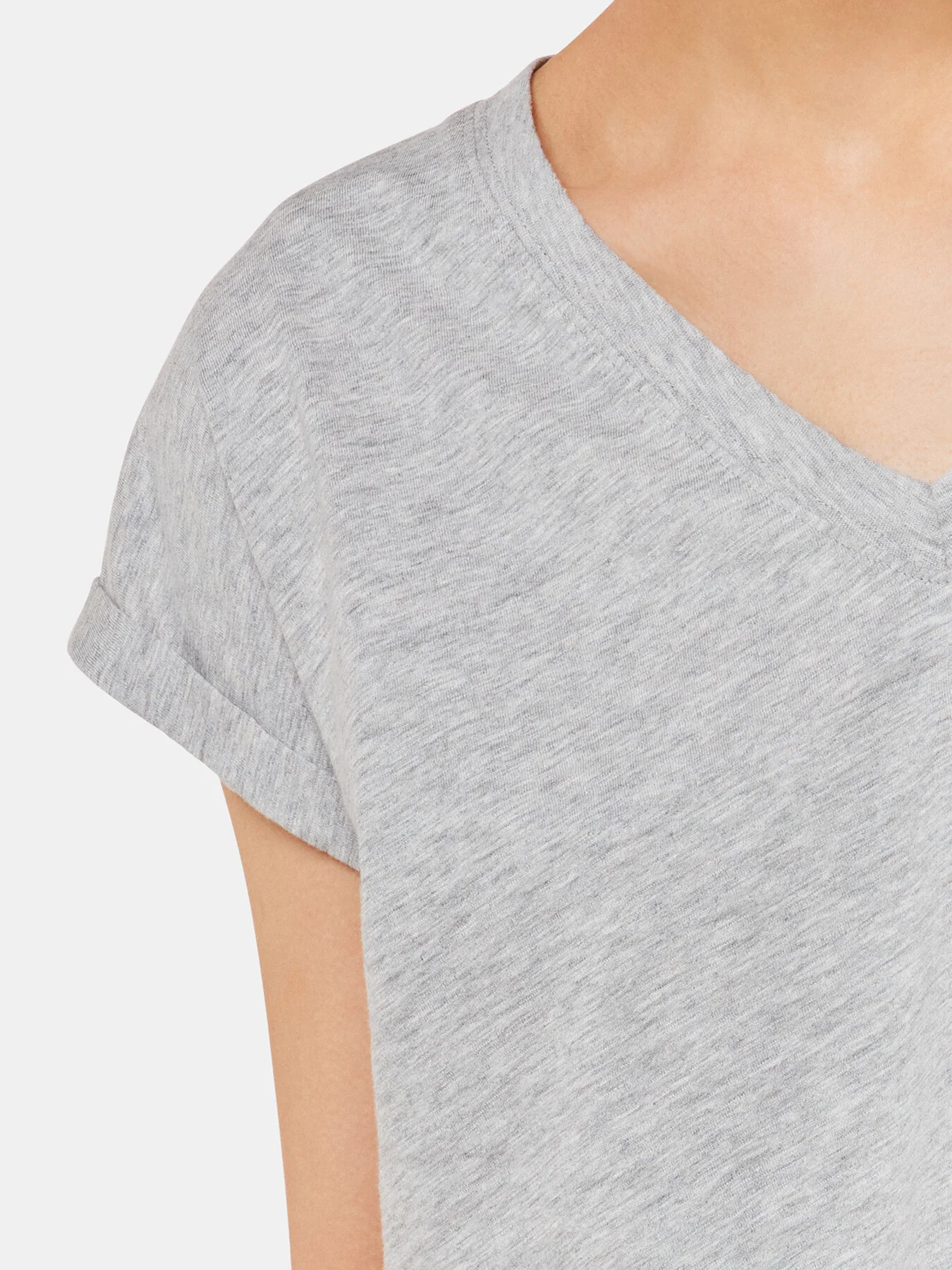 Willa V-Neck Cap Sleeve Tee - Image 4