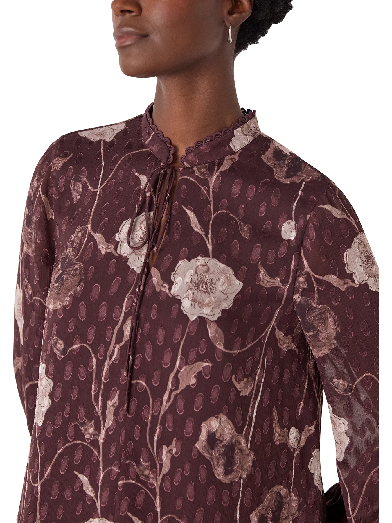 Floral Dobby Blouse Multi - Image 4