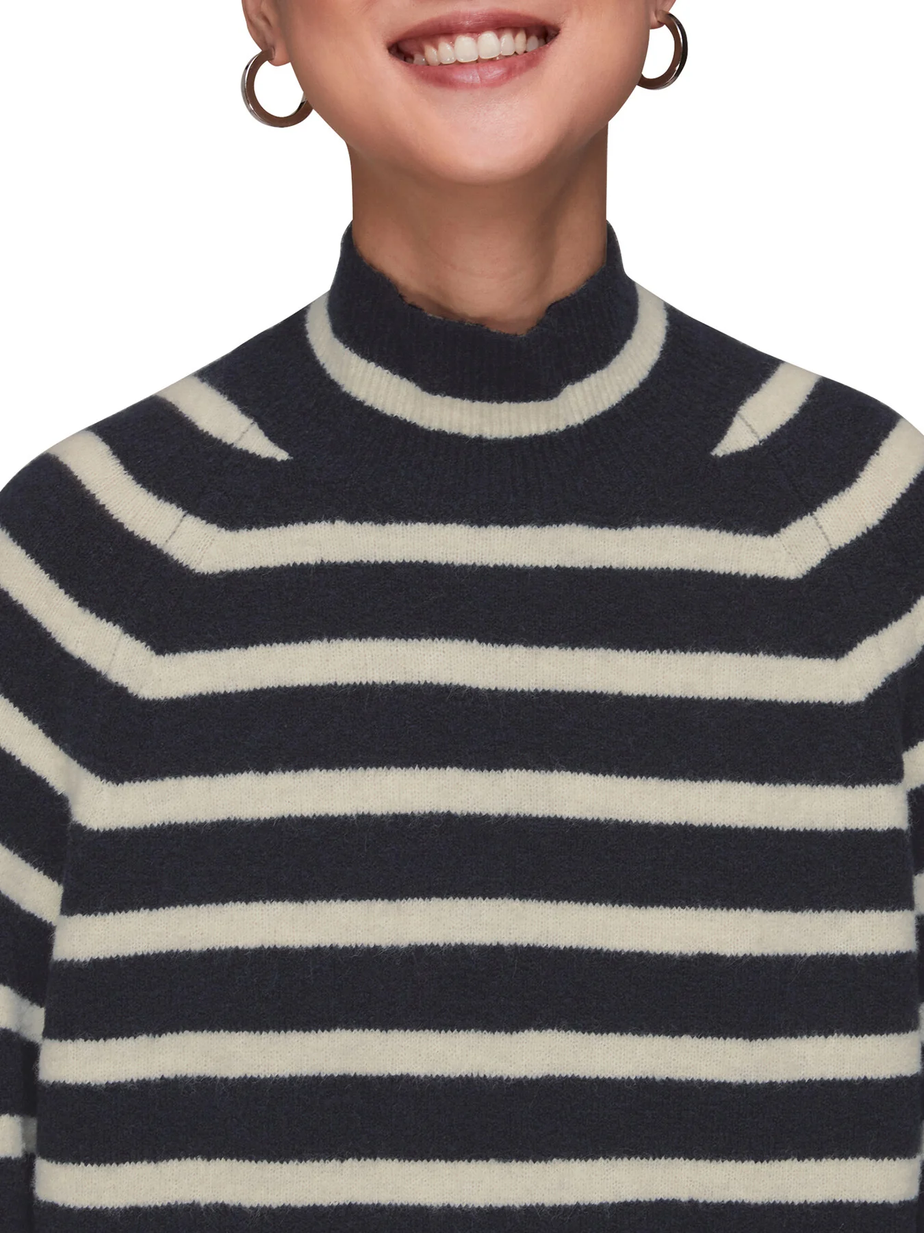Stripe Funnel Neck Jumper - Image 4