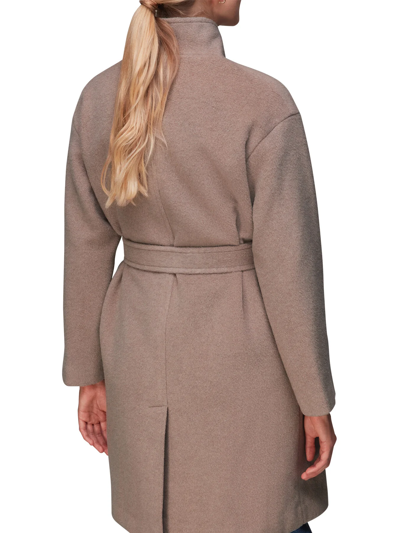 Clara Funnel Neck Wool Coat - Image 3