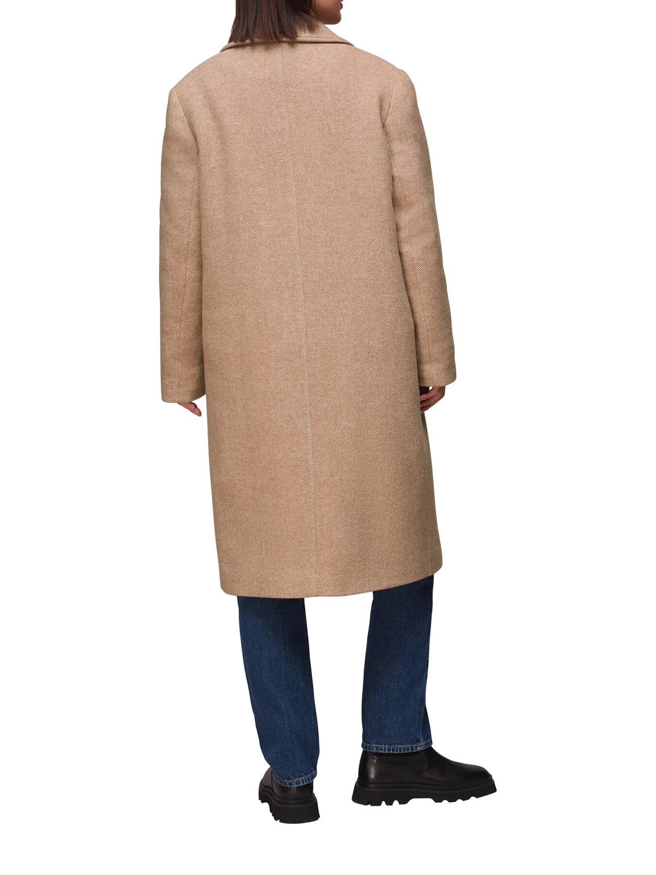 Herringbone Smart Wool Coat - Image 3