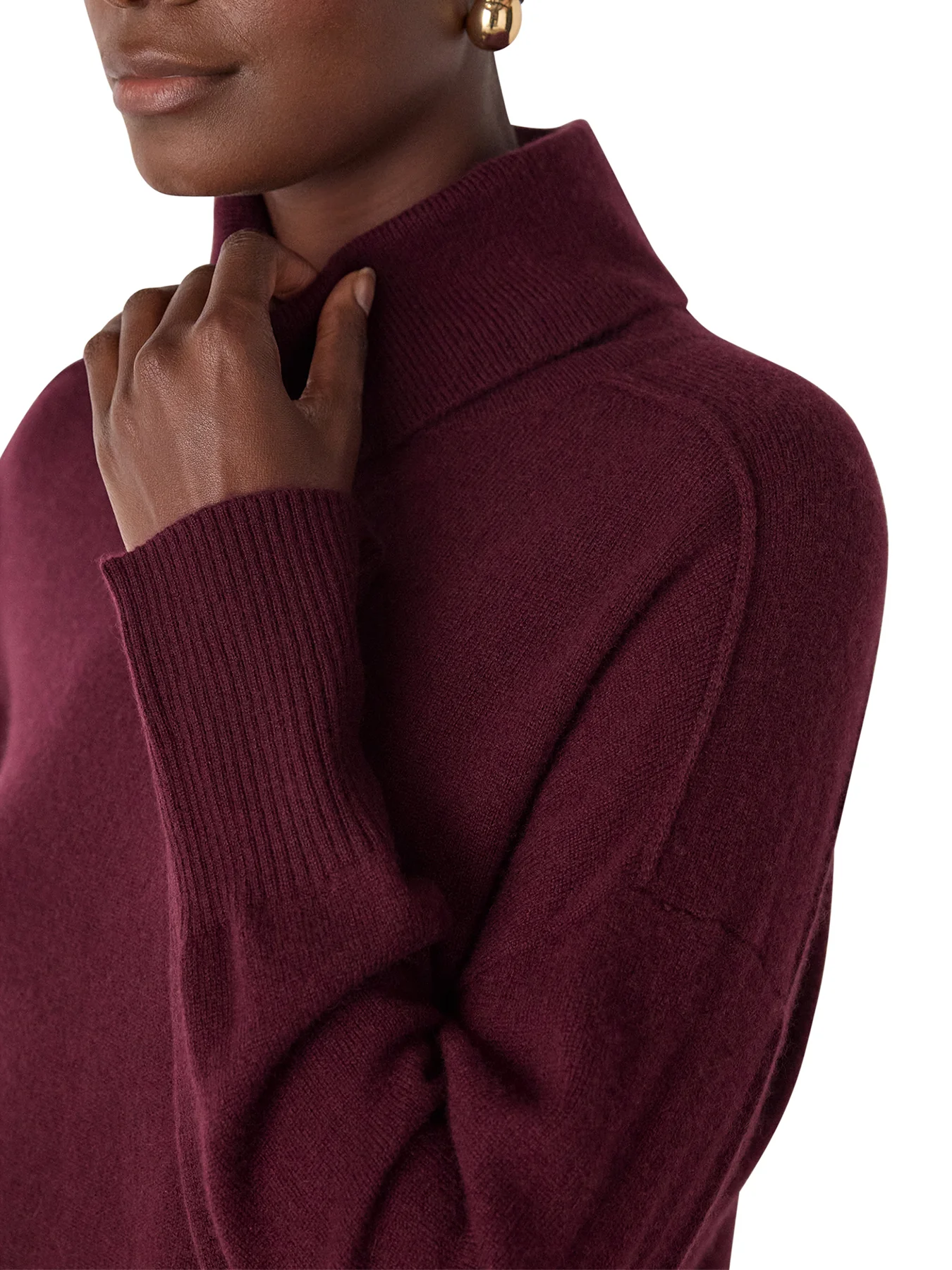 Seam Roll Neck Knit Red - Image 4