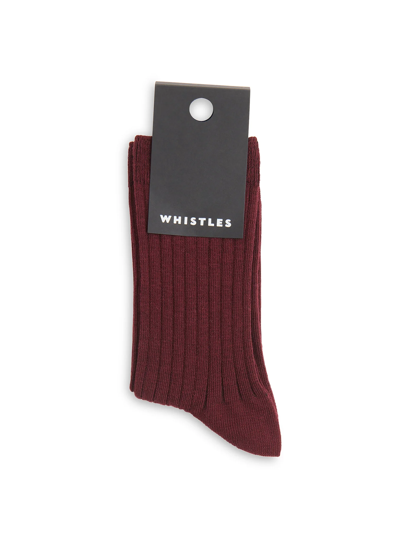 Classic Ribbed Sock Red