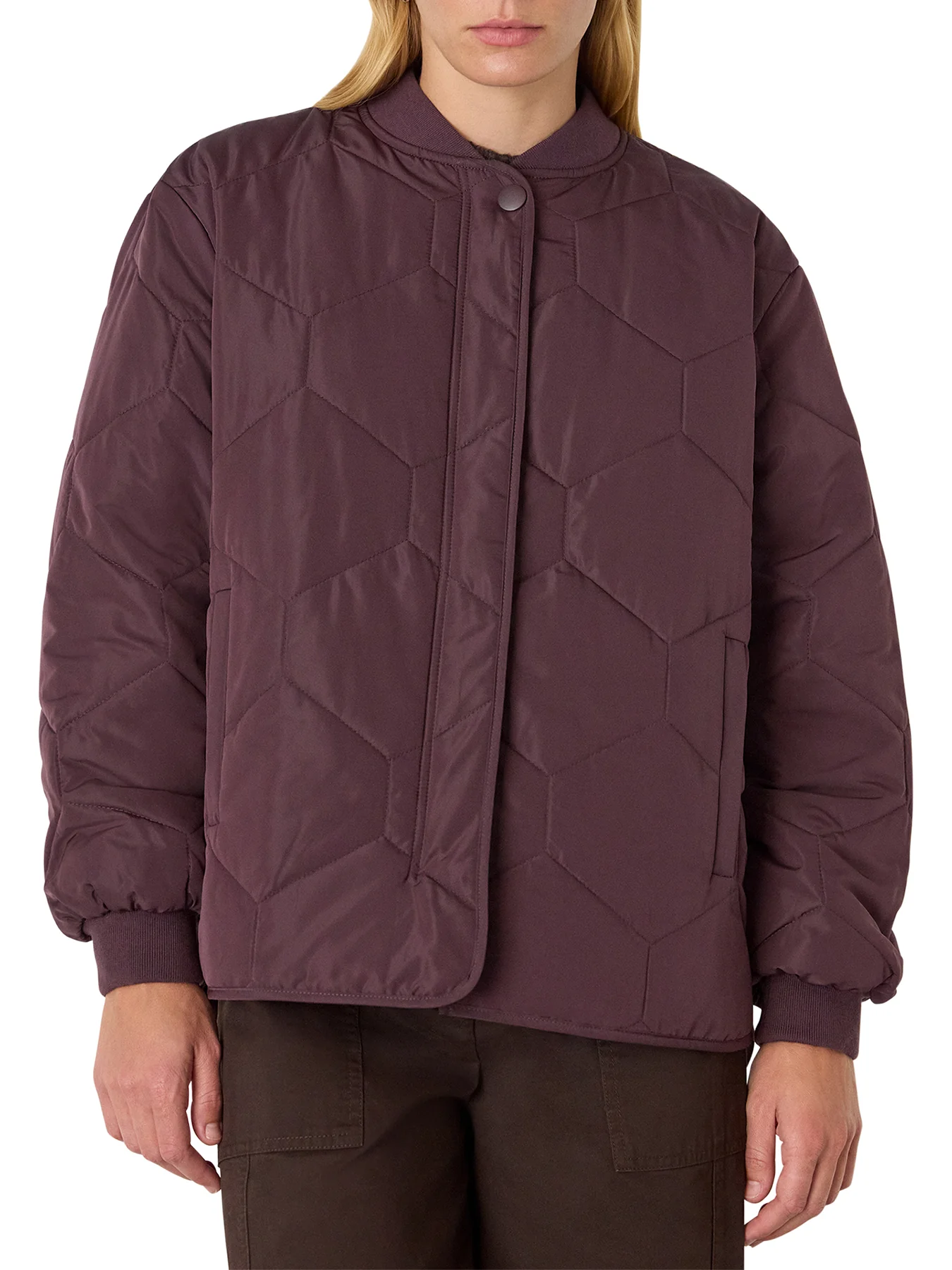 Ida Short Quilted Coat Red - Image 2