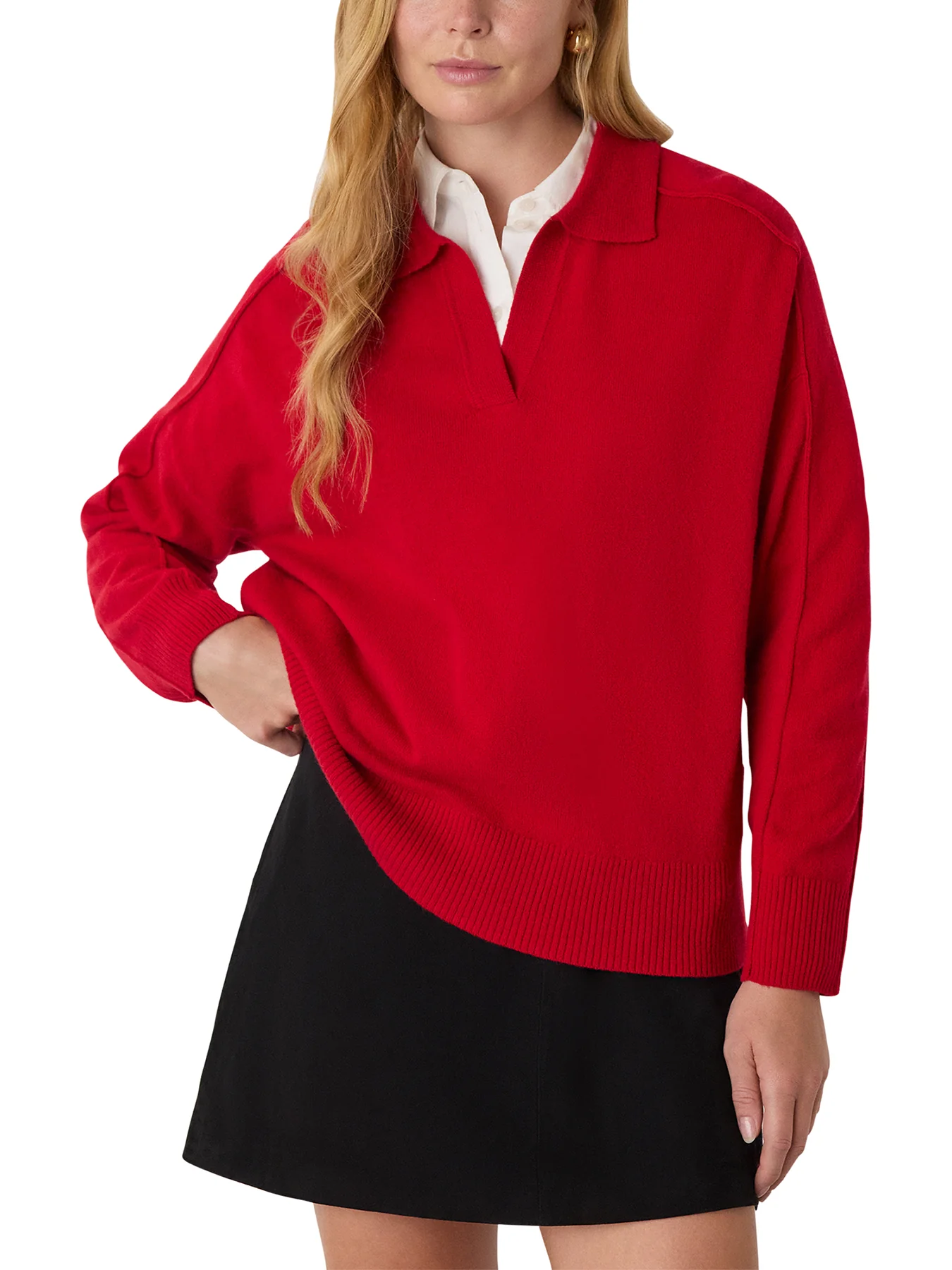Wool Collar Neck Knit Cream - Image 2