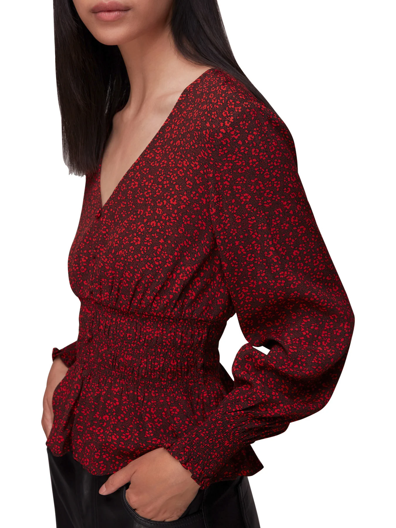 Pansy Dot Jenny Peplum Top - Image 4