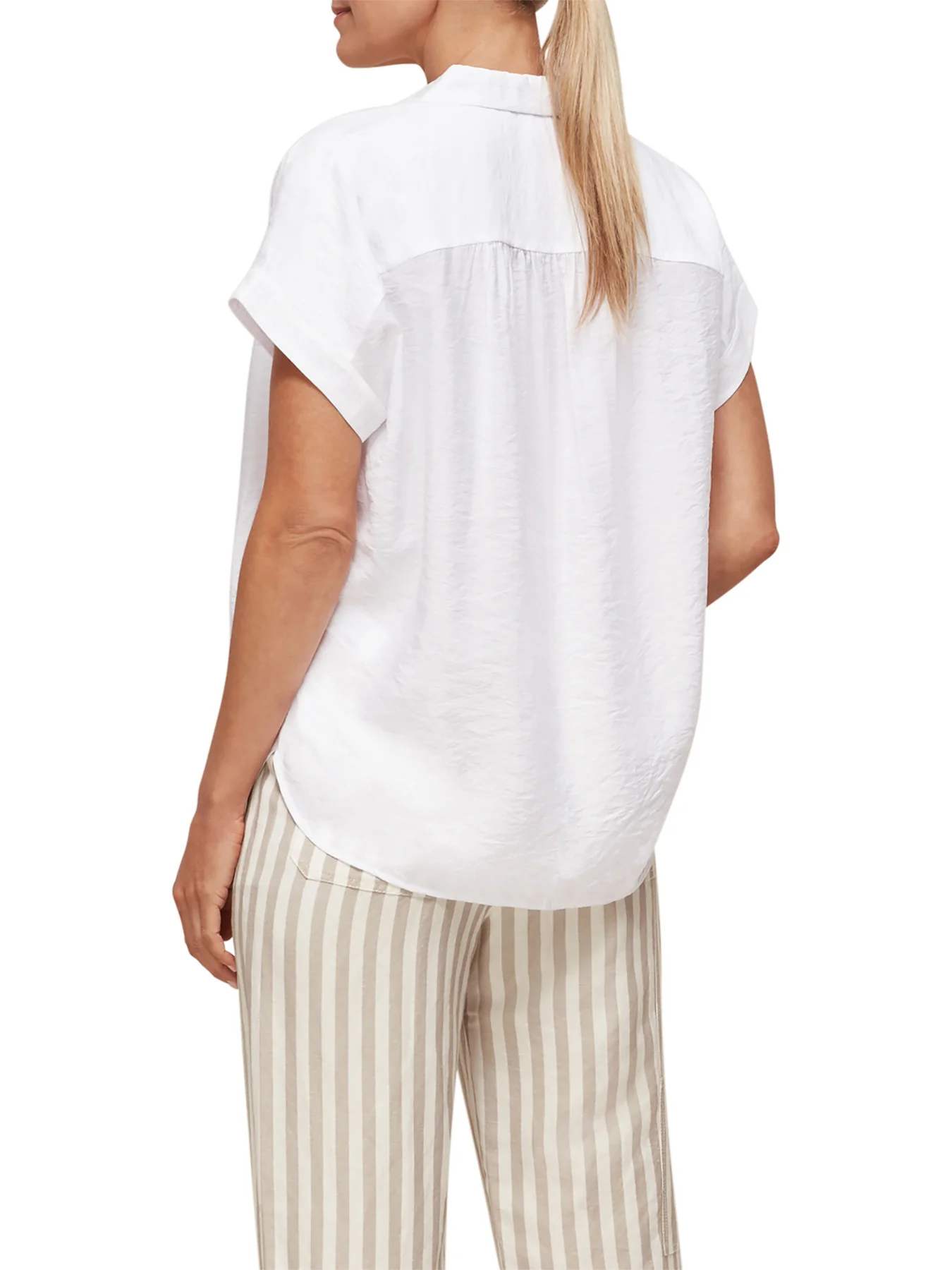 Nicola Button Through Shirt White - Image 3