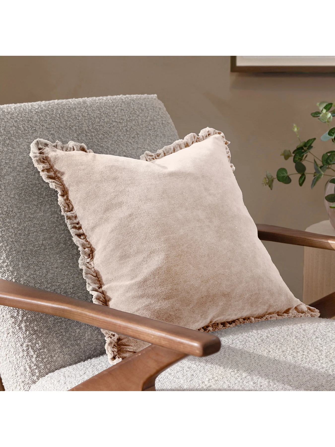 Bertie Feather Cushion Natural - Image 2
