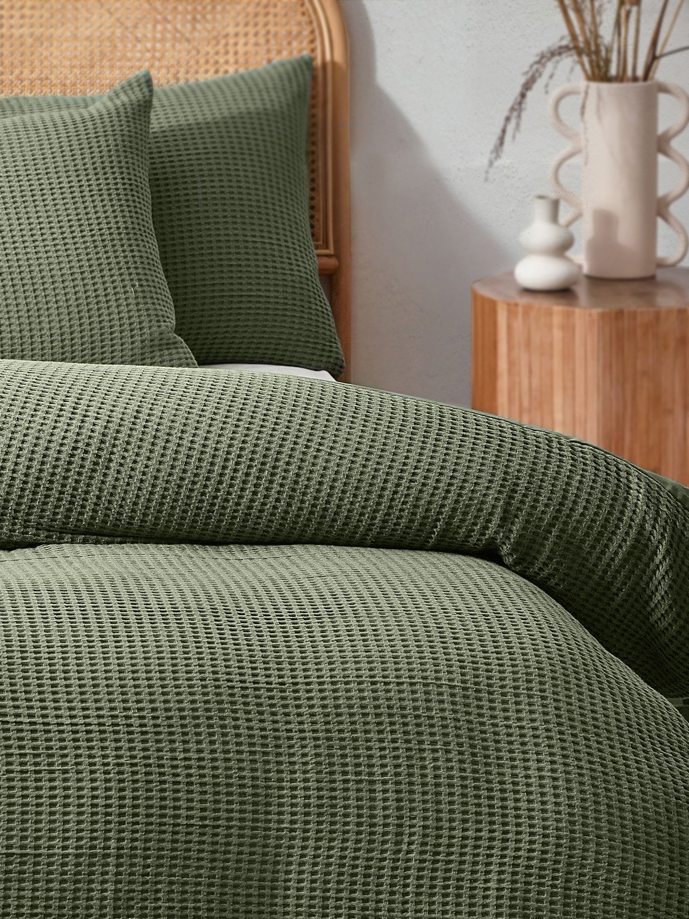 Chunky Waffle Textured Duvet Cover Collection - Image 2