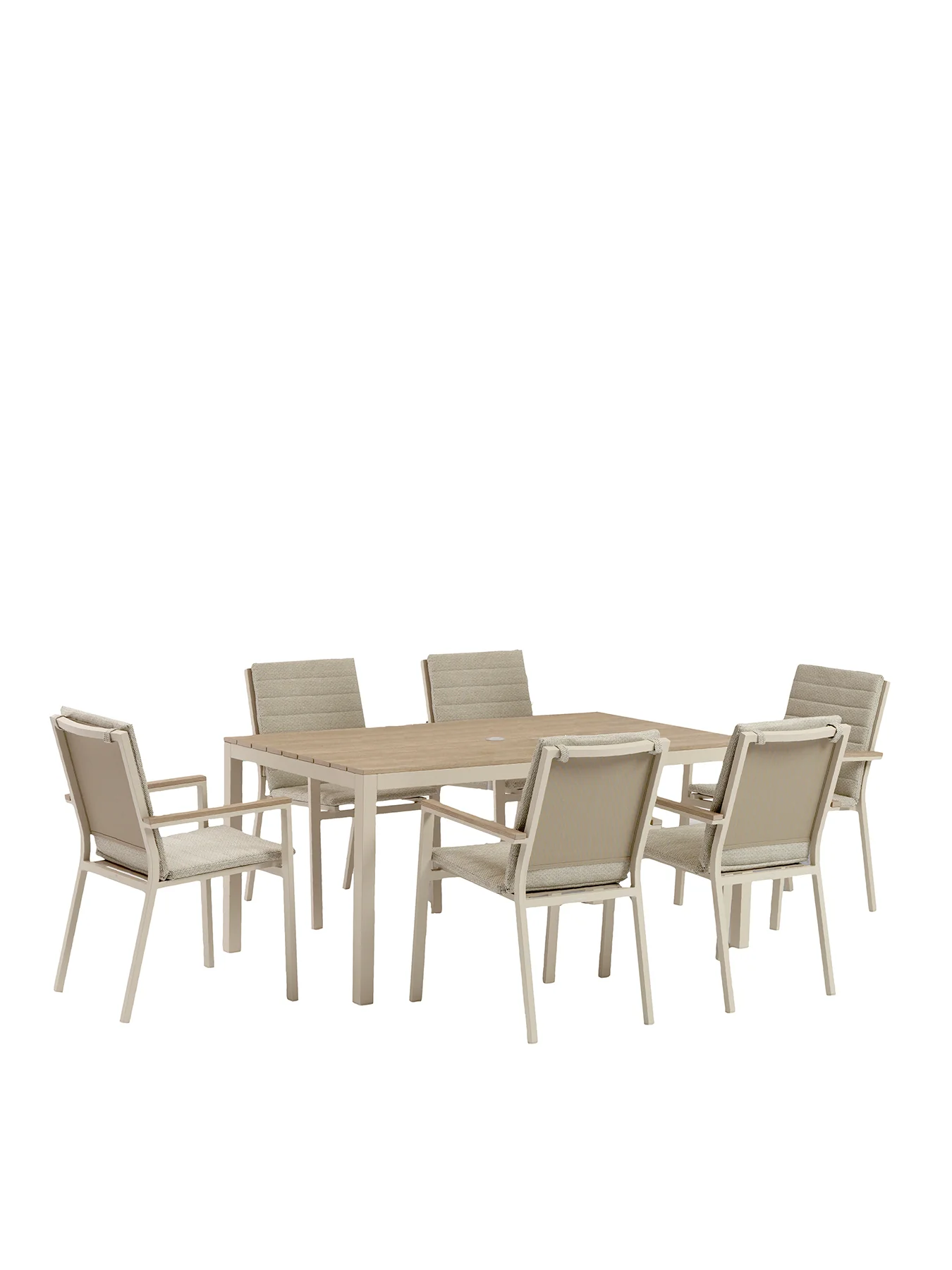 Zurich 6-Seater Garden Dining Set Mocha